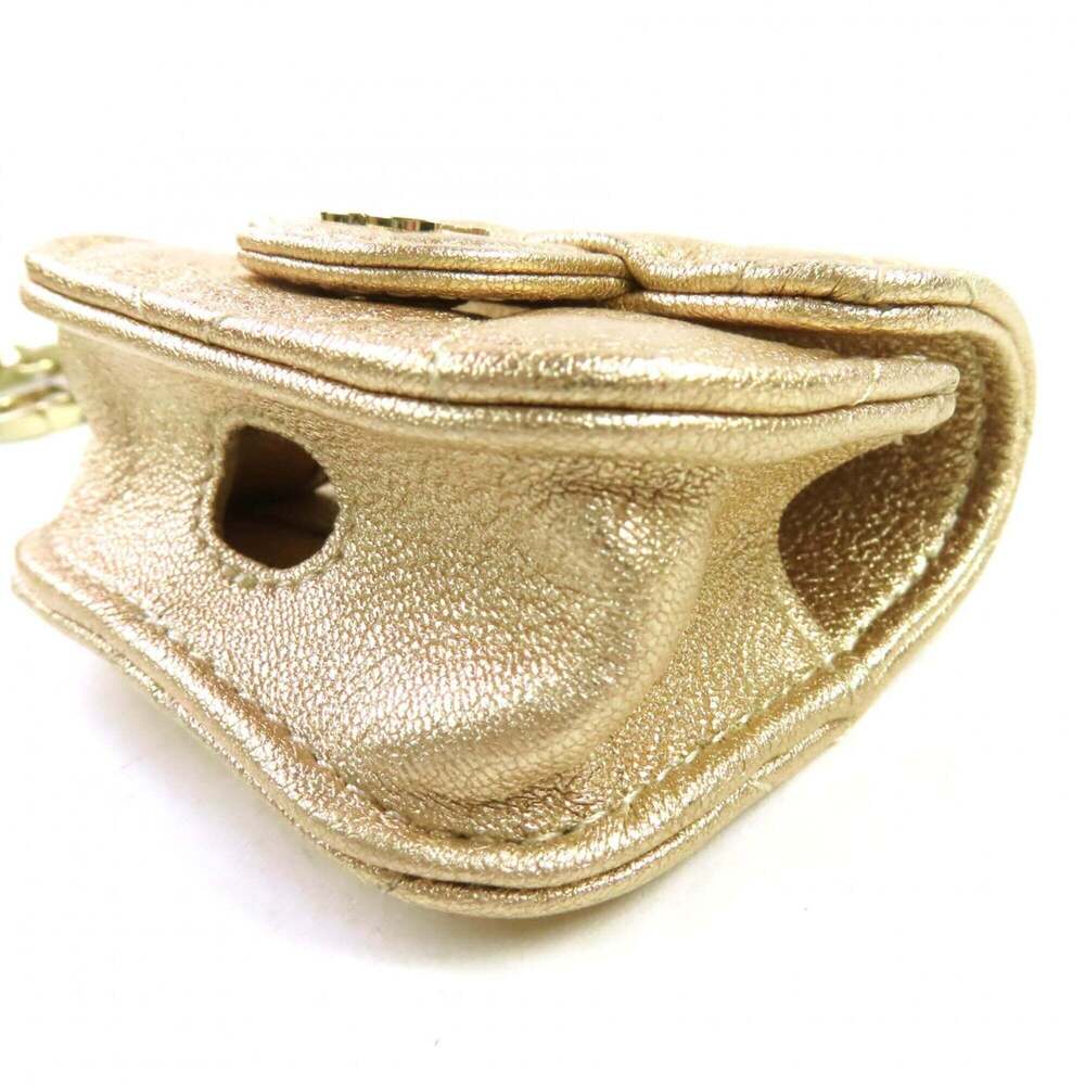 CHANEL Gold Lambskin Leather Logo Wallet - Picture 9 of 16